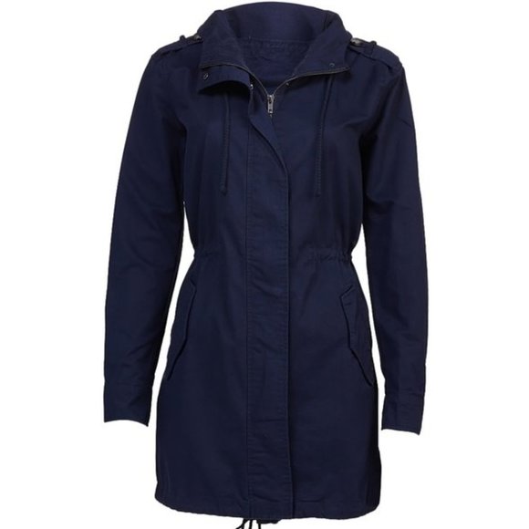 Forever 21 Jackets & Blazers - Navy Drawstring Waist Anorak Jacket